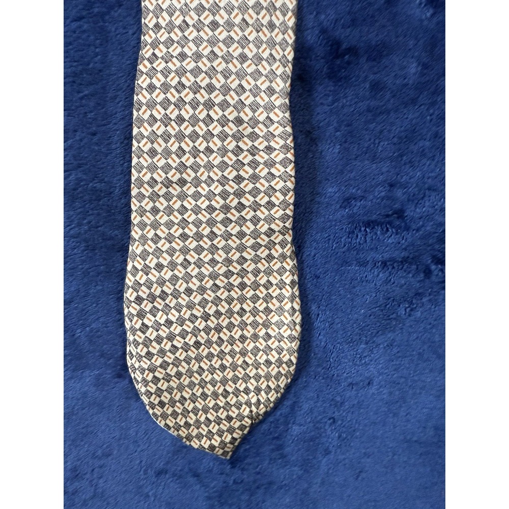 Yves Saint Laurent Mens Silk Classic Length Geometric - Picture 6 of 9